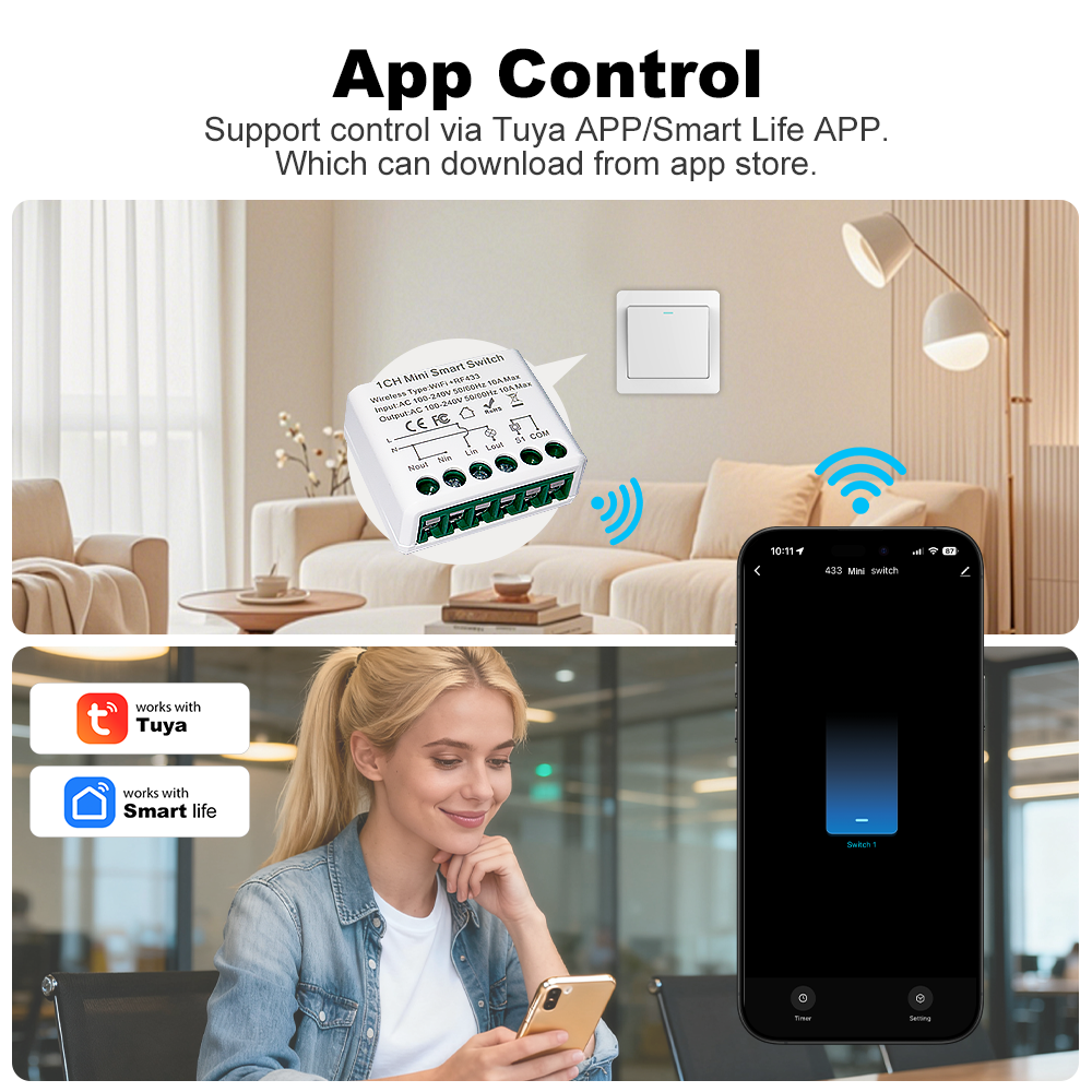 For Tuya WIFI 10A Smart Light  - Diy Home Automation Controller incelemesi ve fiyatı