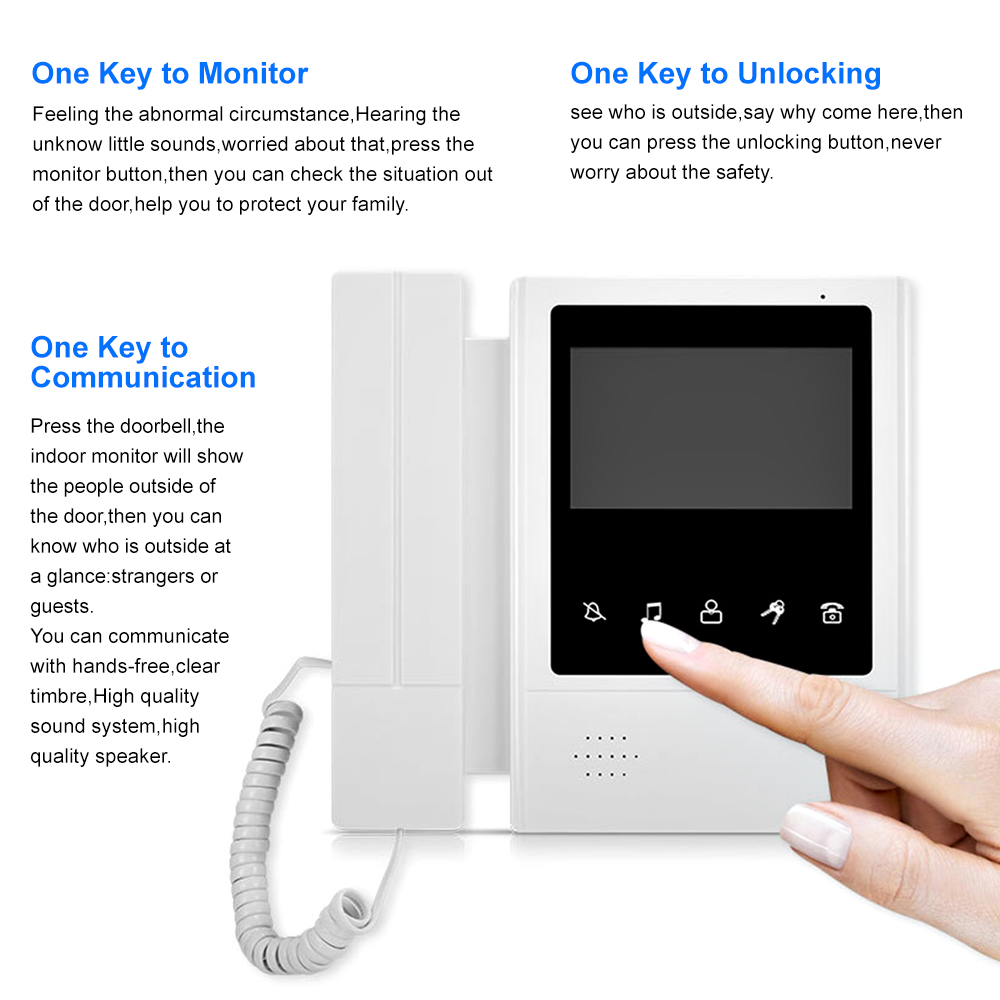 4.3 Inch LCD Video Intercom Sy - Smart Doorbell Wired incelemesi ve fiyatı