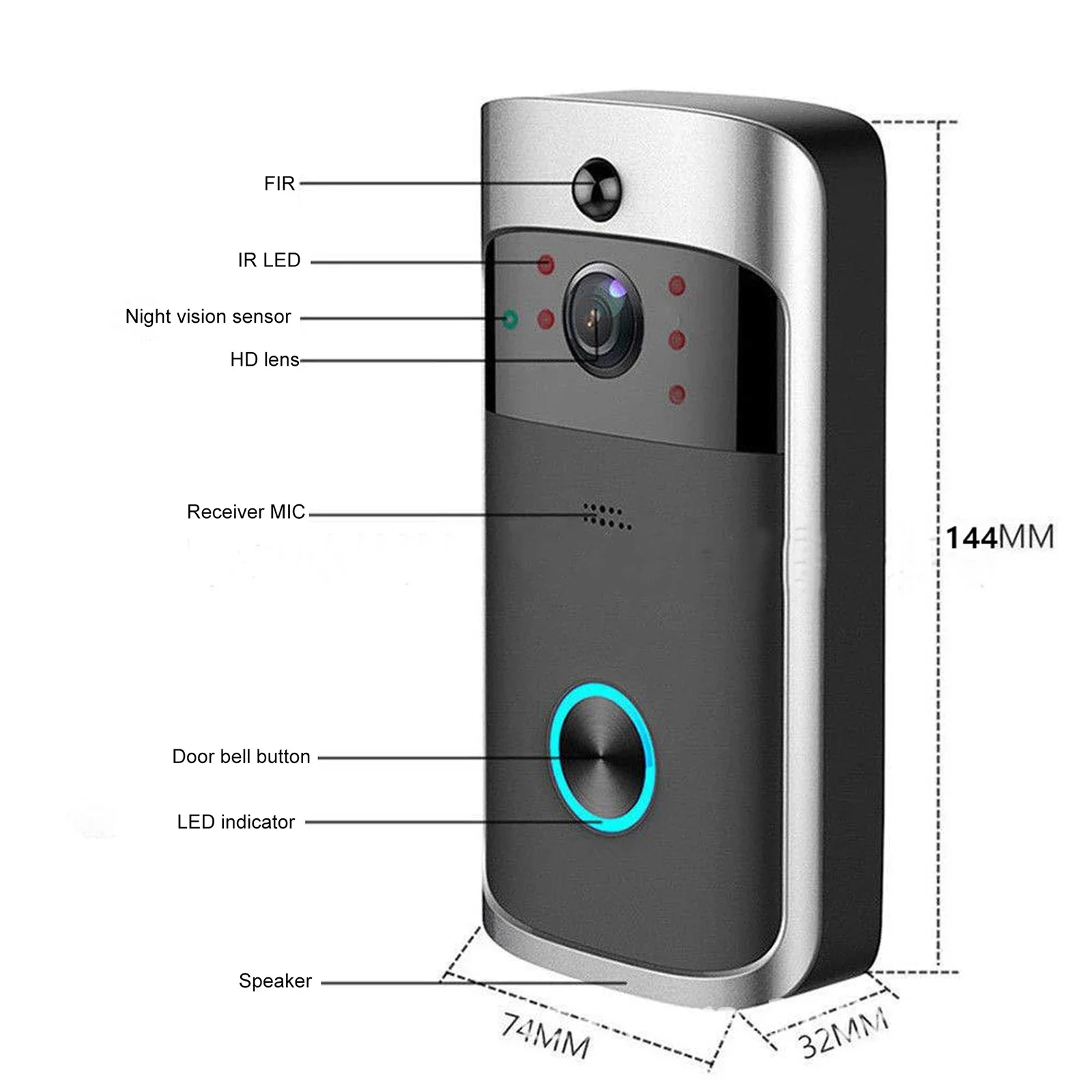 2026 NEW V5 Video Door Bell Wi - Smart Doorbell Wired incelemesi ve fiyatı