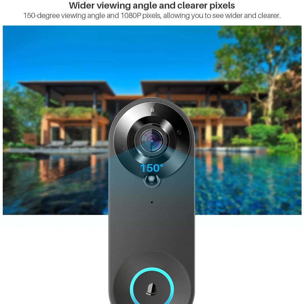 Tuya 1080P Wireless WIFI Doorb - Smart Doorbell Wired incelemesi ve fiyatı