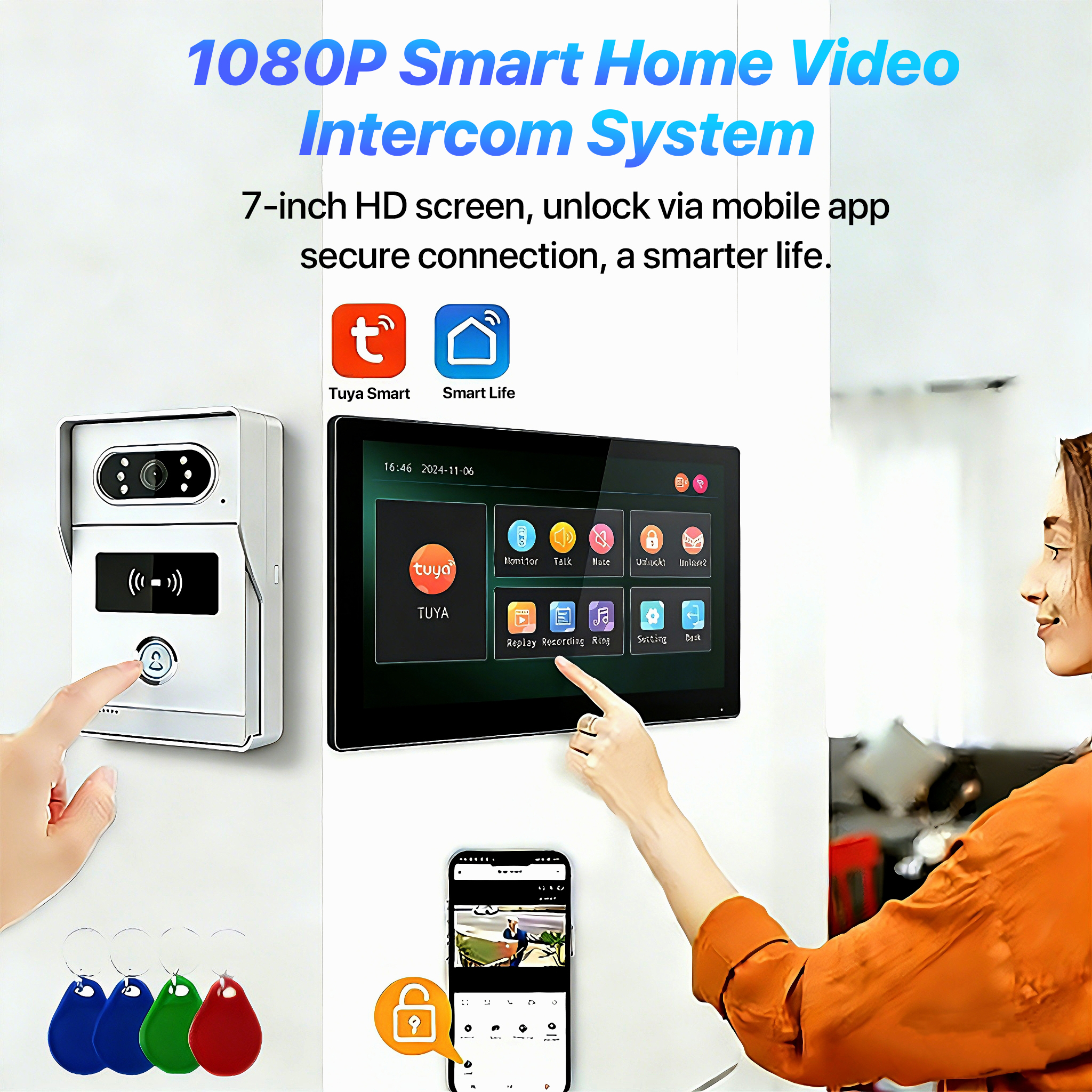 Tuya 7' Touch Screen Smart Vid - Smart Doorbell Wired incelemesi ve fiyatı