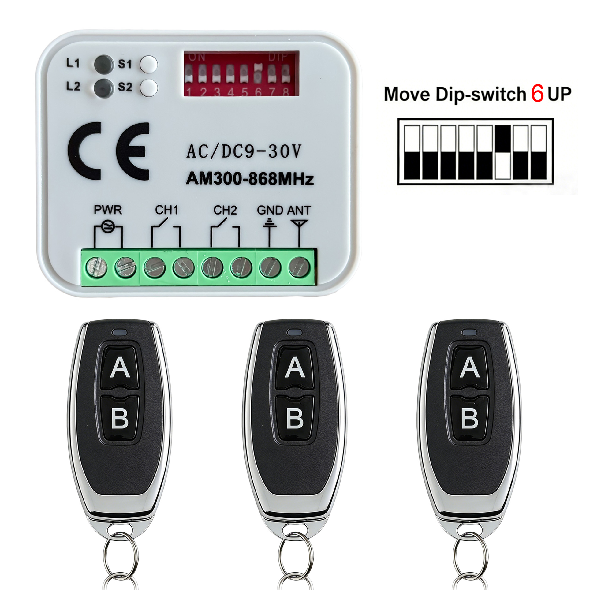 Garage Door Receiver 433MHz 30 - 433Mhz Receiver Module incelemesi ve fiyatı